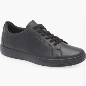 Classic Low Top Sneaker (Men) Black Leather Men's Shoes